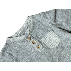 Cat & Jack Toddler‎ Grey Button Henley Pocket TShirt sz 18 months Modern Stretch